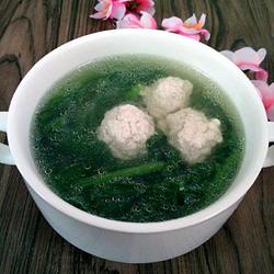 菠菜丸子湯